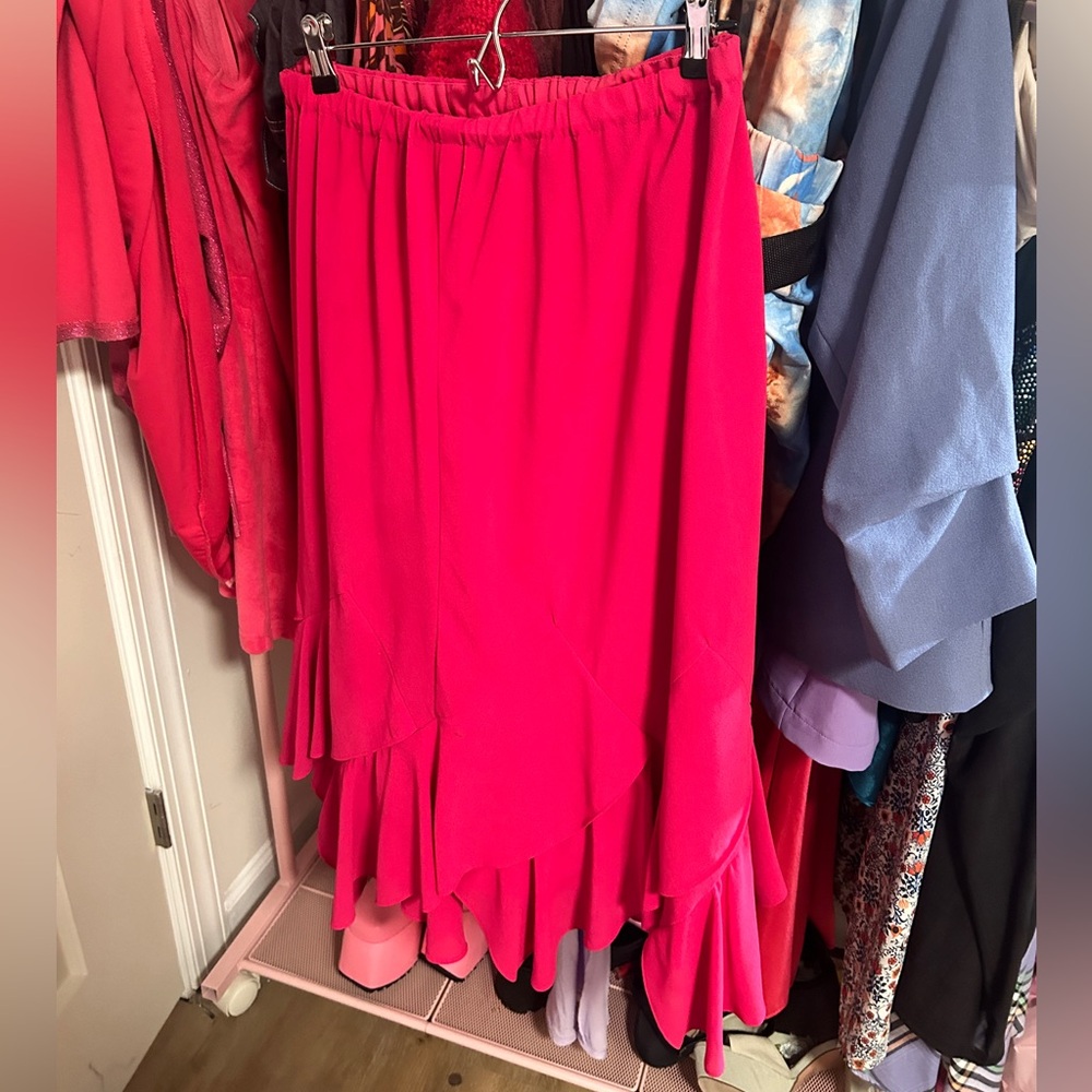 pink barbie y2k faux wrap  skirt  XXL